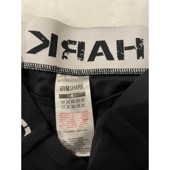 Gymshark Leggings Legacy Black 7/8 Leggings Stretch XS Pockets Mesh Nylon Gym - Picture 2 of 6